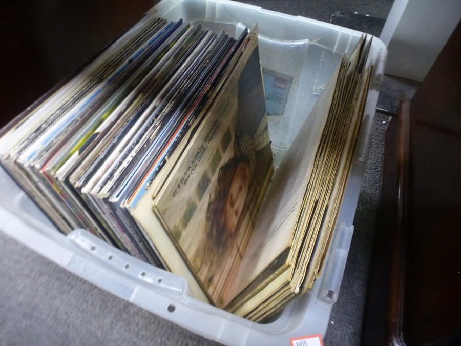 Two cartons of vinyl LP records to include The Beatles and Bob Dylan - Image 5 of 5