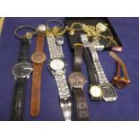A selection of assorted watches, etc