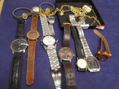 A selection of assorted watches, etc
