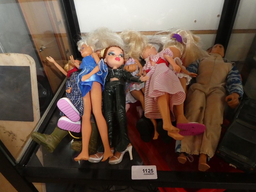 Selection of contemporary Action Man figures, Bratz dolls etc