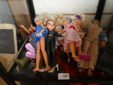 Selection of contemporary Action Man figures, Bratz dolls etc
