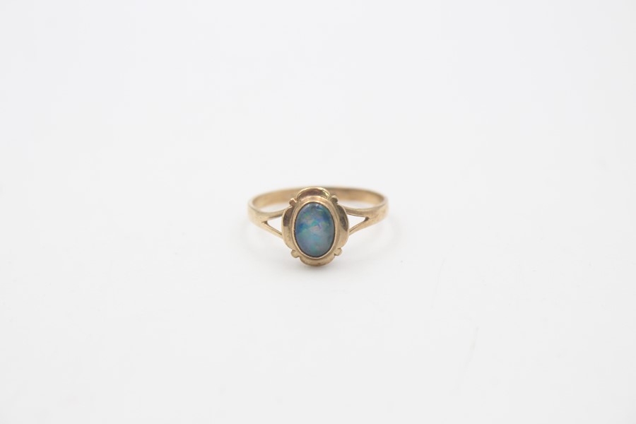 vintage 9ct gold opal ring 1.4g - Image 2 of 5