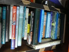 Box of mostly hardback books relating to sailing and fishing