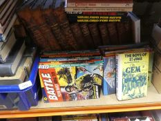 A large collection of books to incl. childrens annuals, The Great War and comic books