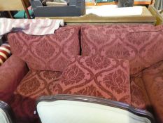 Large 3 seater red sofa