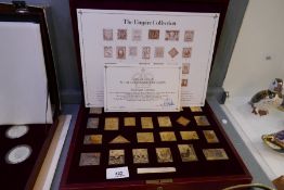 The Empire Collection, a set of gold plated solid silver limited edition ingots, numbered 2274, in f