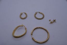 Scrap gold to incl. quantity of 9ct yellow gold earrings, 3.7g