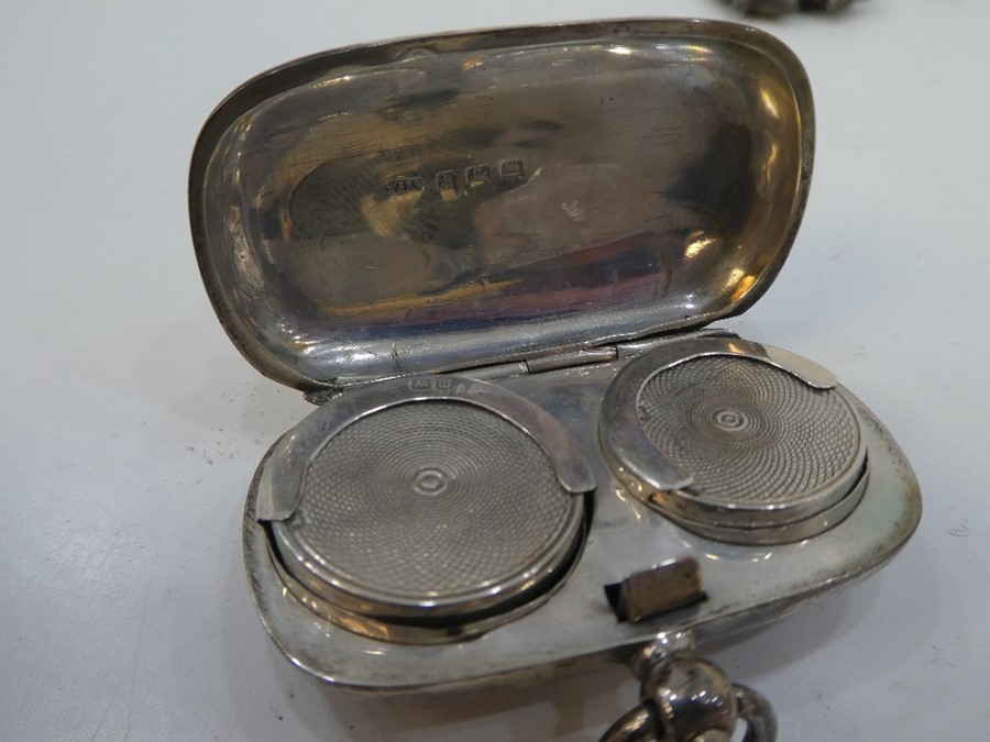 A selection of silver items including a hallmarked silver sovereign case, Birmingham, hallmarked Bab - Image 2 of 4