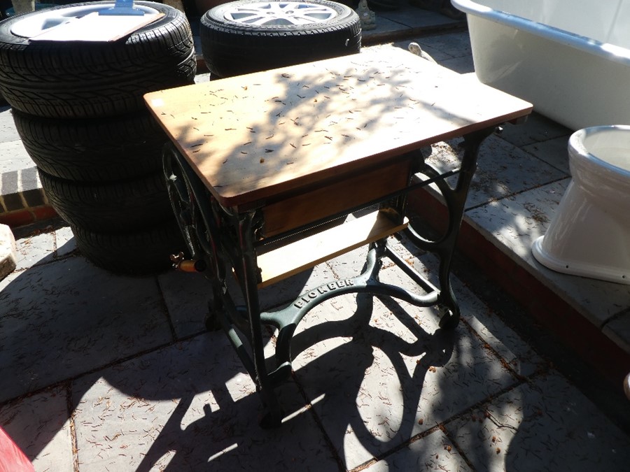 Metal framed sewing table by Pioneer