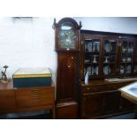 An antique mahogany longcase clock with 8 day movement, the silvered dial engraved Thos Knight, Wick