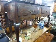 Antique oak sideboard having 2 drawers, 137cm