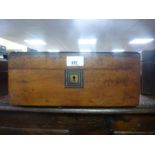 Antique mahogany tea caddy and 2 other boxes