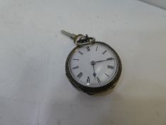 A very ornate, decorative pocket watch hallmarked Birmingham possibly 1884