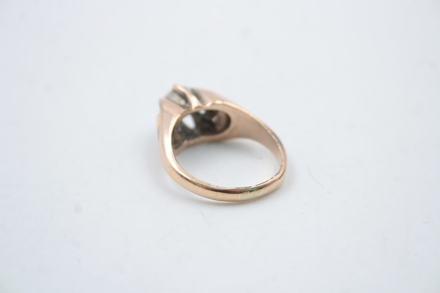 9ct rose gold diamond paste ring 4.2g - Image 3 of 5