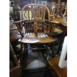 Vintage selection of furniture to include table and a selection of chairs including