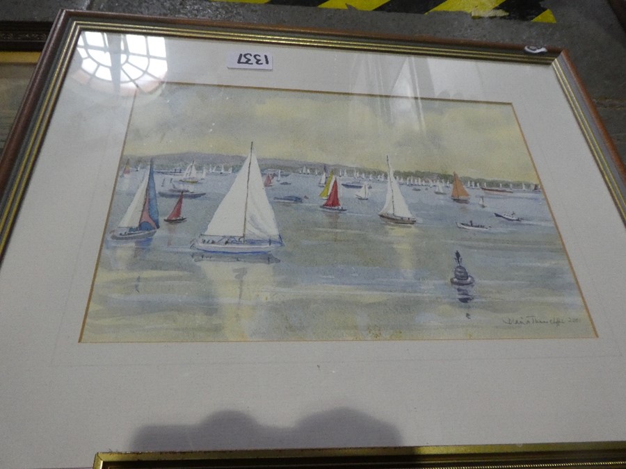 Collection of framed and glazed pictures and prints etc, including maps - Image 3 of 6