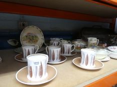 Selection of Susie Cooper, Doulton Bunnykins coffee mugs and dishes, etc