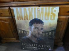 An advertising poster of the Gladiator movie, glass AF