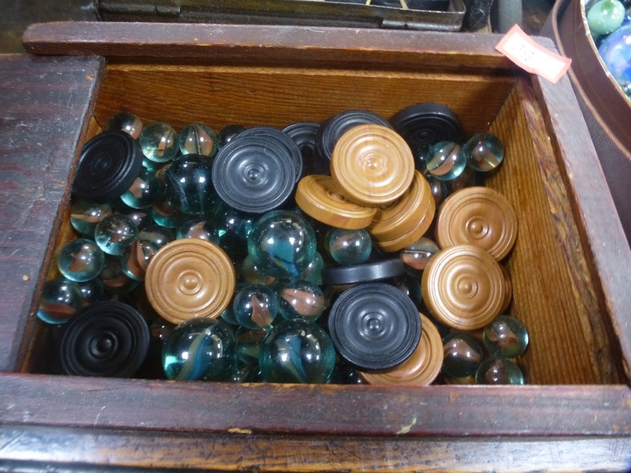 A mixed lot including Marbles, an antique fly catcher and dominoes - Image 3 of 3