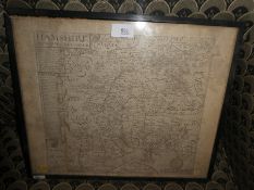 Antique Norden map of Hampshire