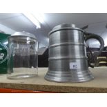 Large tankard - oversized - disguised as an ice bucket along with a Wright & Son glass storage jar