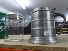 Large tankard - oversized - disguised as an ice bucket along with a Wright & Son glass storage jar