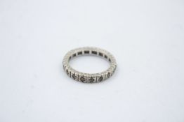 antique 9ct gold gem stone full eternity ring 2.9g