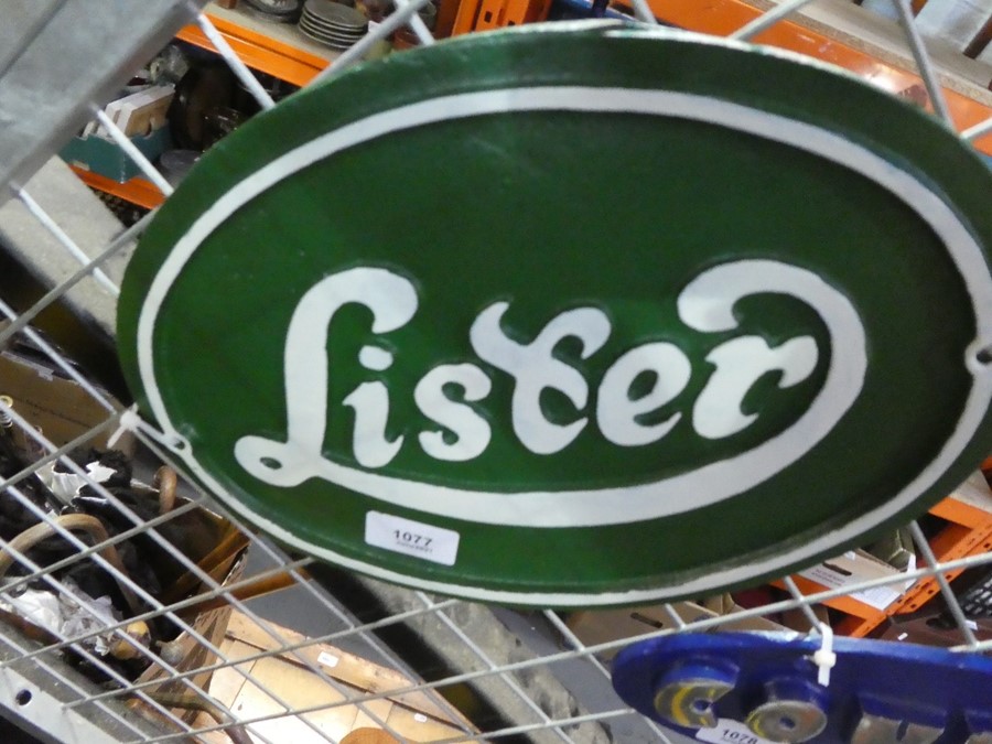 Lister sign - Image 3 of 3