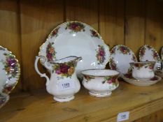 A small quantity of Country Roses teaware