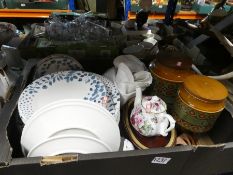 Two boxes of china to include Royal Grafton, Hornsea and Bunny figures
