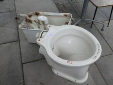 A vintage Thomas Crapper toilet and cistern