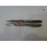 Two Sterling Silver Sheaffer U.S.A., one pen and one pencil, decorative ornate design