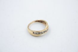 vintage 14ct gold calibur cut gemstone ring 2.8g