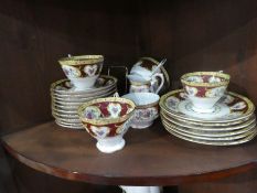 A quantity of Royal Albert Lady Hamilton tea ware to include coffee pot, jug, sugar bowl and 6