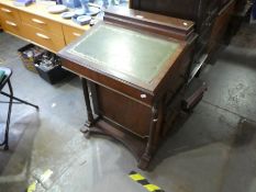 Hardwood Davenport desk of small proportions