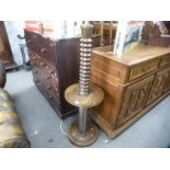 Stained Beech standard lamp, probably French