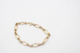 9ct gold knot motif bracelet 4.4g