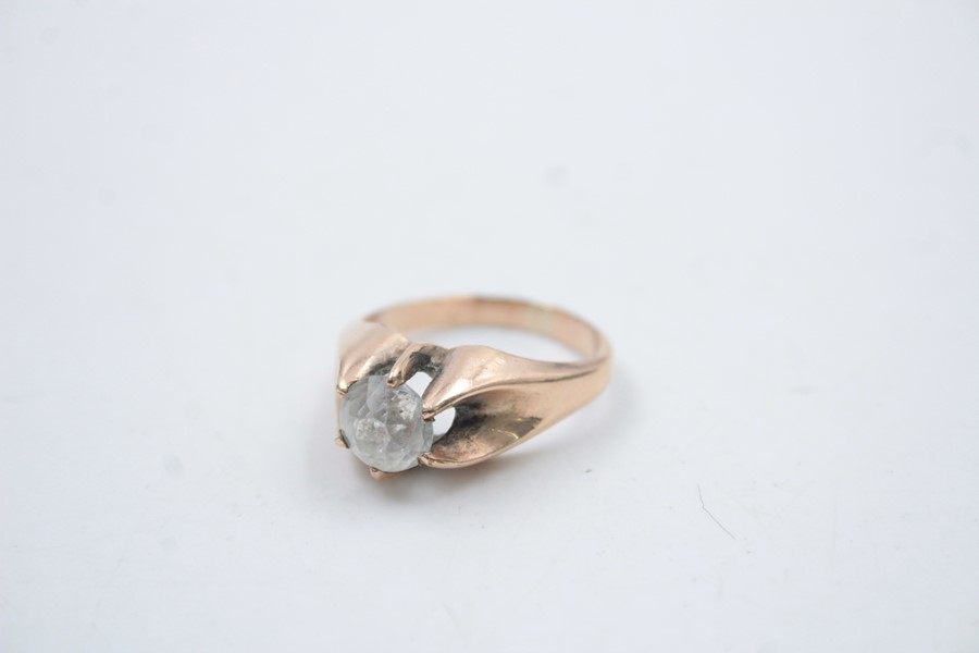 9ct rose gold diamond paste ring 4.2g - Image 2 of 5