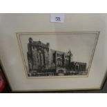 A. Watson Turnbull. Two pencil signed etchings, Liverpool cathedral and London scene.