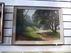 Two oil pictures depicting landscape scenes
