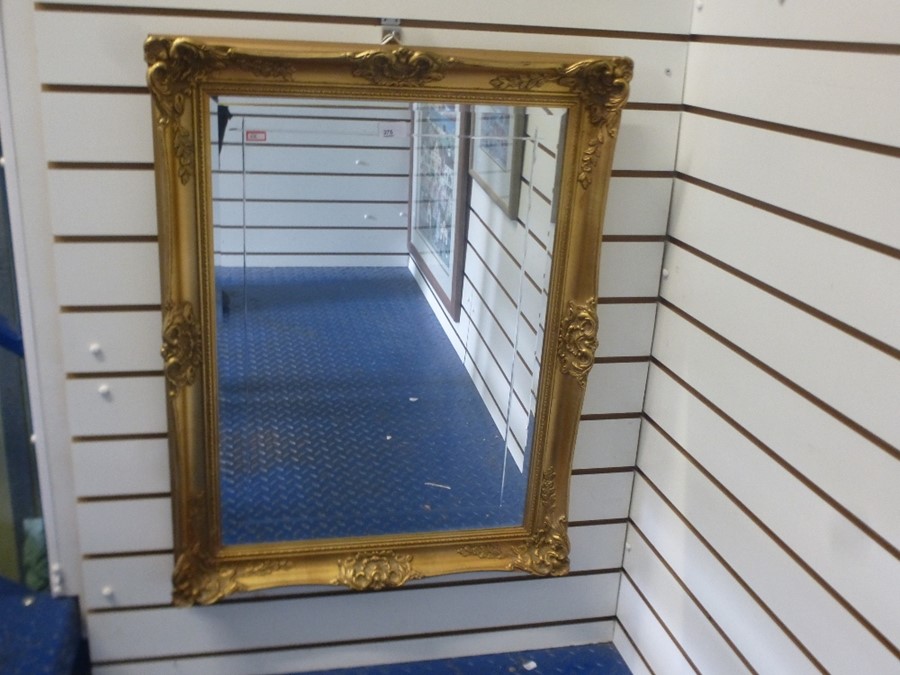 A modern gilt wall mirror, height 83cm