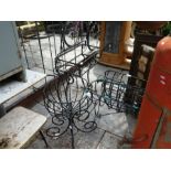 A selection of vintage wrought iron planters