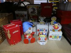 A box of boxed Noddy resin figures and Bunnikins figures