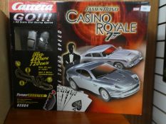 Carrera large James Bond Casino Royale slot car racing set, unused