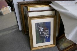 Large quantity of paintings, prints and similar - some antique