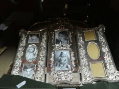 Victorian empty photo albums , photo frames, and a plaque