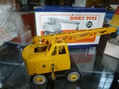 Dinky 571 Coles Mobile Crane in original box and Frog Westland Whirlwind Model kit