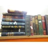 A selection of mostly hardback books with great colour to the spines on various subjects