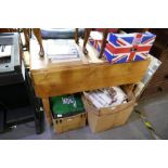 An old pine two flap kitchen table