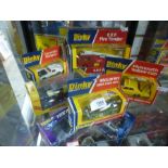 A selection of boxed Dinky die cast to include ERF Fire tender, etc